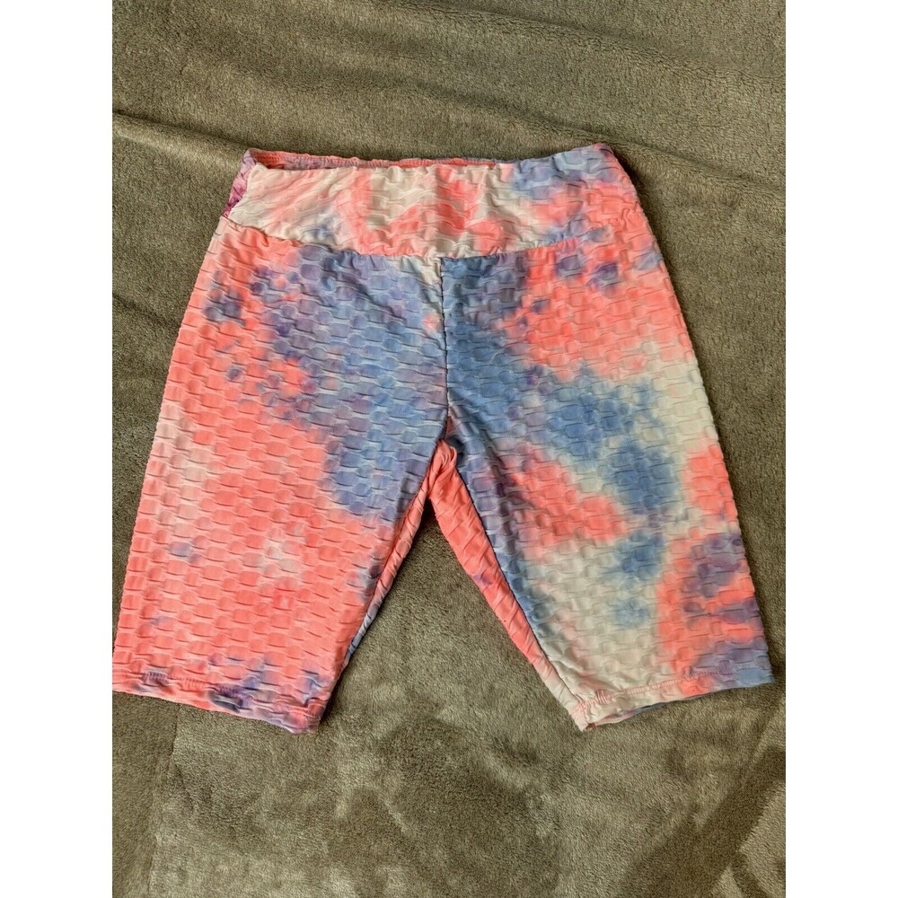"Hot Kiss" scrunch butt hot pink sport shorts Size L - Picture 1 of 6